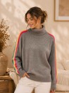 Pull Rainbow col roulé