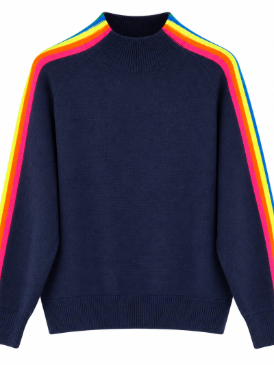 Rainbow-trui met hoge kraag