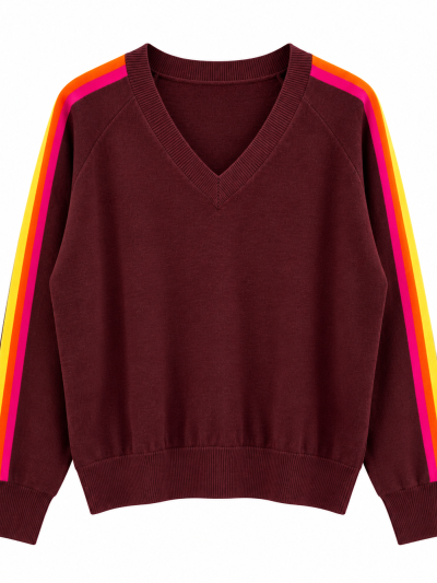 Rainbow-trui met V-hals