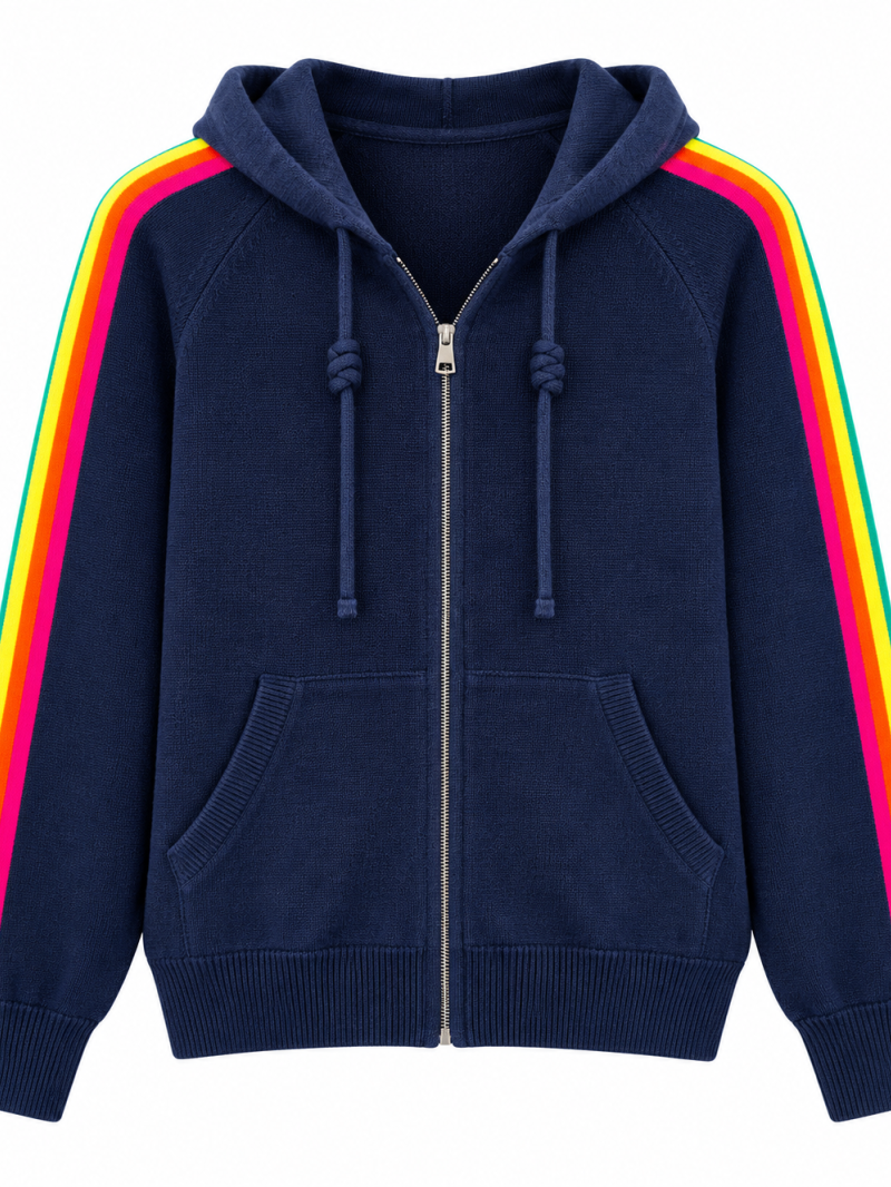 Regenboogvest met ritssluiting