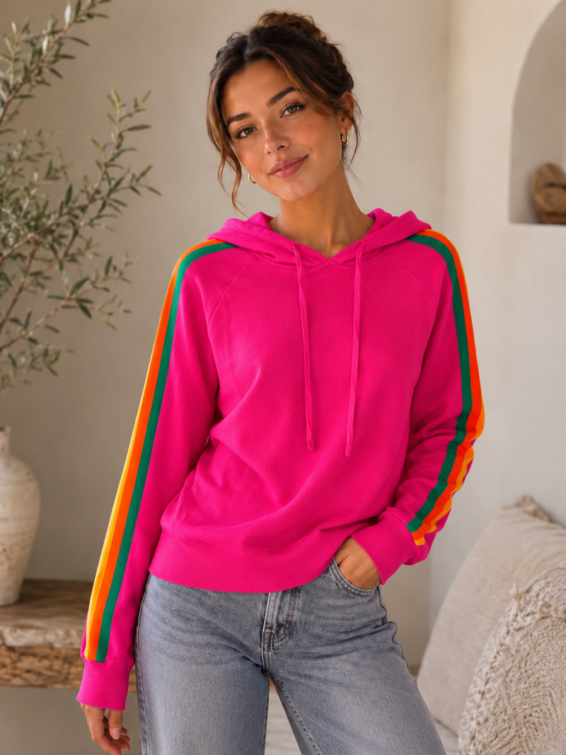 Rainbow-trui met capuchon