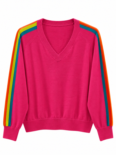Rainbow-trui met V-hals