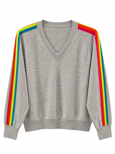 Rainbow-trui met V-hals
