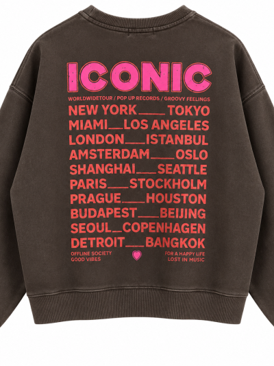 Iconic-Sweatshirt, verwaschen, 100 % Baumwolle