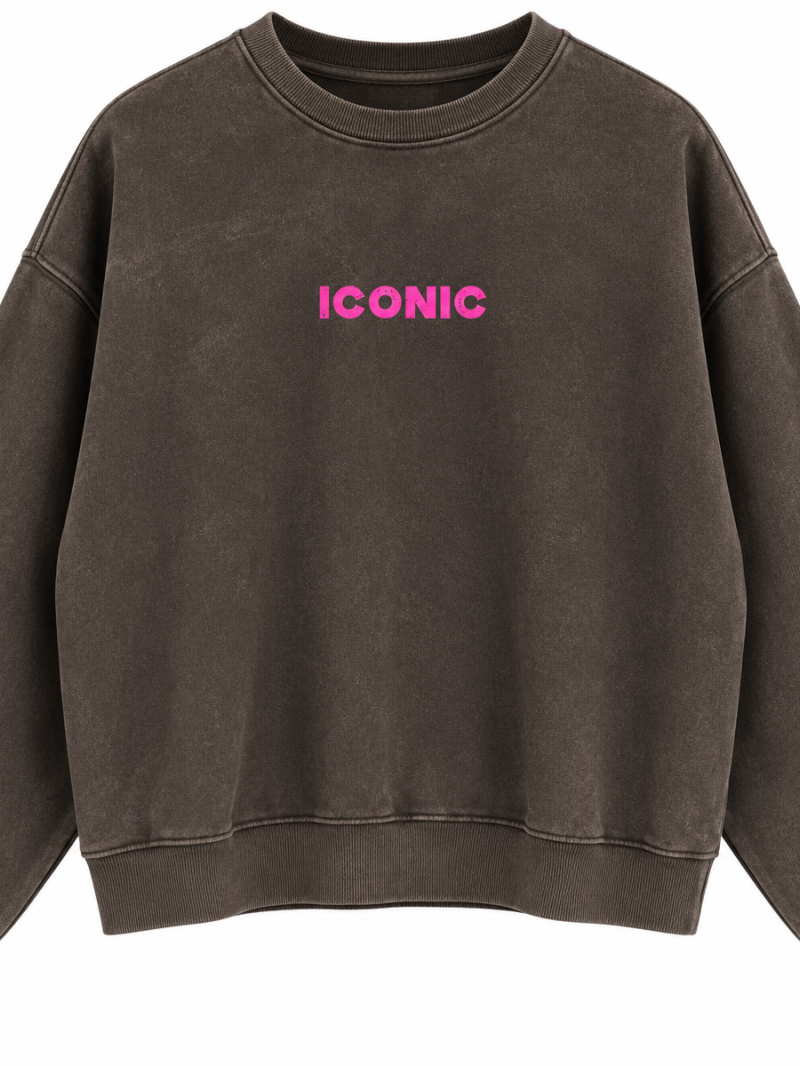 Iconisch sweatshirt met vervaagde look, 100% katoen